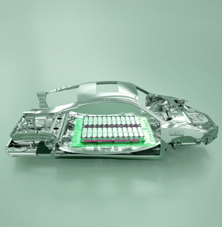 Car body in manufacturing with niobium plates on the floor